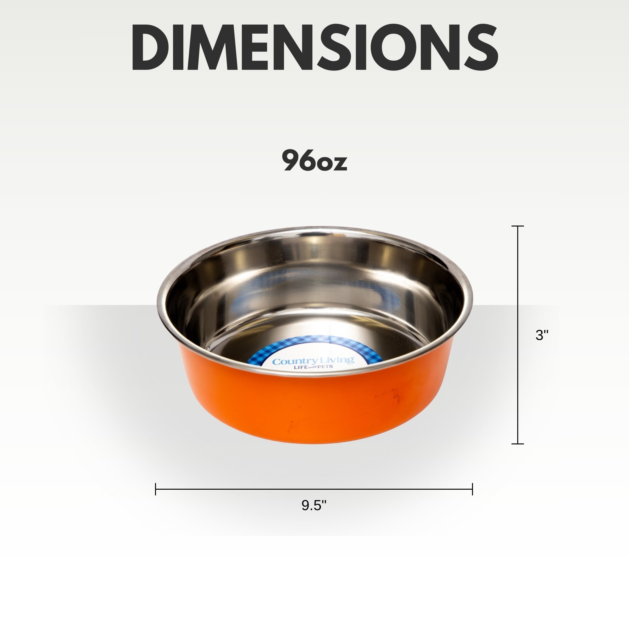 Country Living Set of 2 Heavy Gauge Stainless Steel Dog Bowls - Perfect for Food & Water by American Pet Supplies