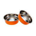 Country Living Set of 2 Heavy Gauge Stainless Steel Dog Bowls - Perfect for Food & Water by American Pet Supplies