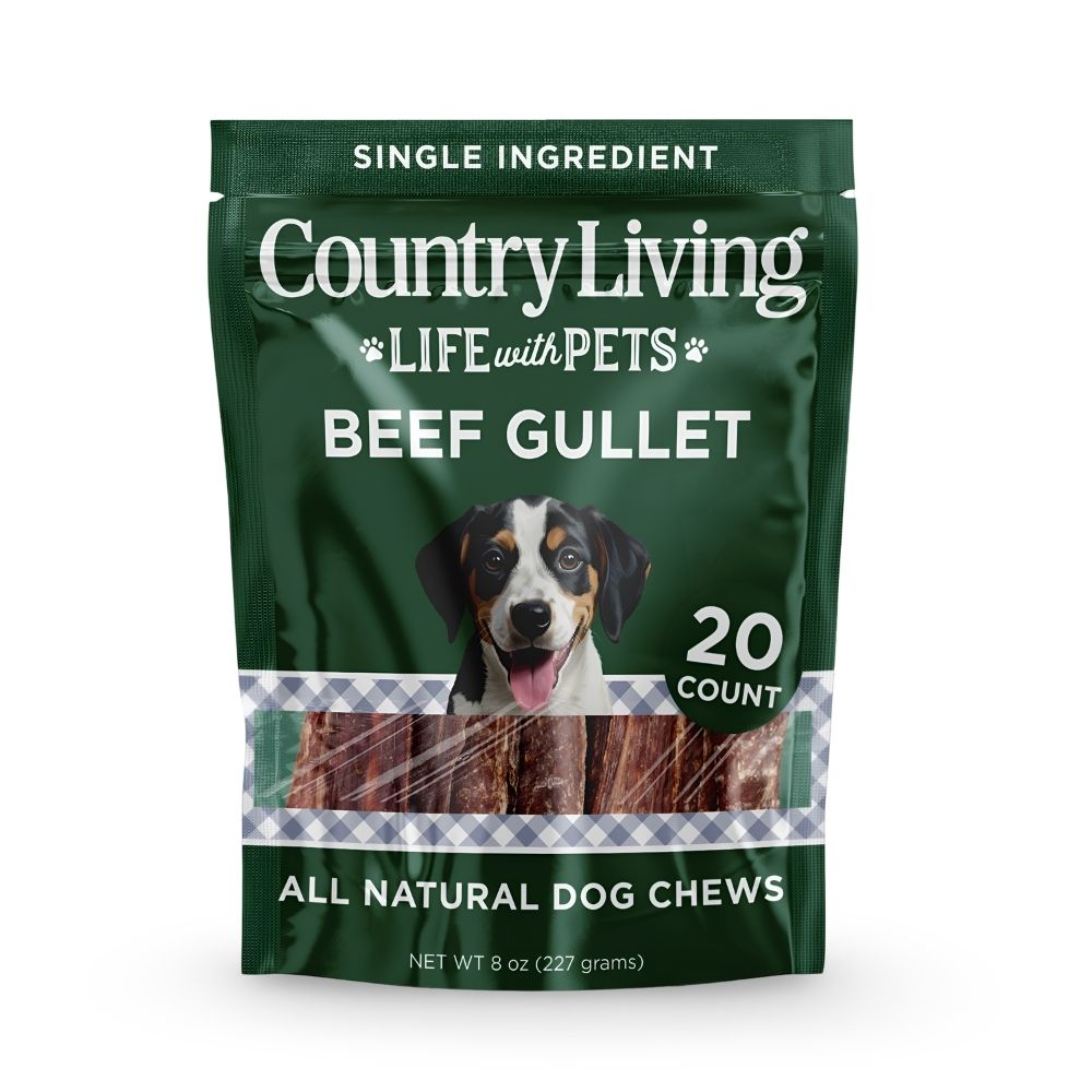 Country Living 6” Gullet Flats Dog Treats – 20 Count Bag – All-Natural Beef Esophagus Chews – High-Protein, Easily Digestible, Single-Ingredient Dog Treats – Grain-Free & Long-Lasting by American Pet Supplies
