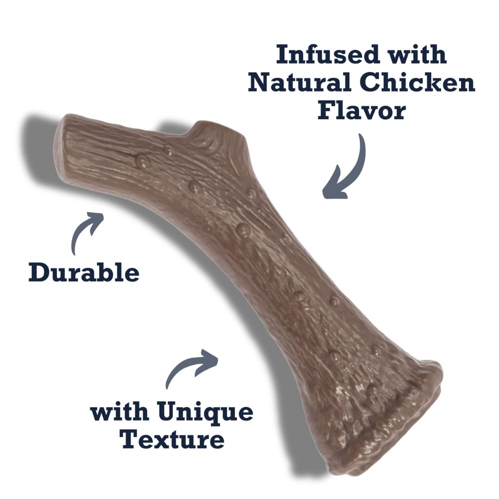 Country Living Nylon Antler Dog Chew Toy – with Natural Chicken Flavor by American Pet Supplies