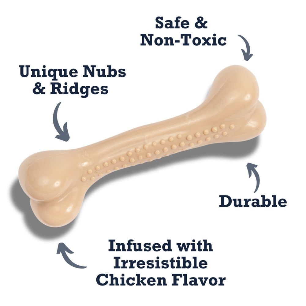 Country Living Nylon Chew Bone Toy for Dogs (Chicken-Flavored), Ideal for Heavy Chewers by American Pet Supplies