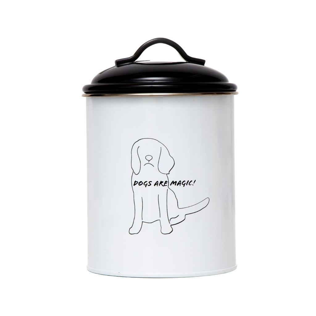 Country Living Set of 3 Pet Treat Storage Canisters – Black & White by American Pet Supplies
