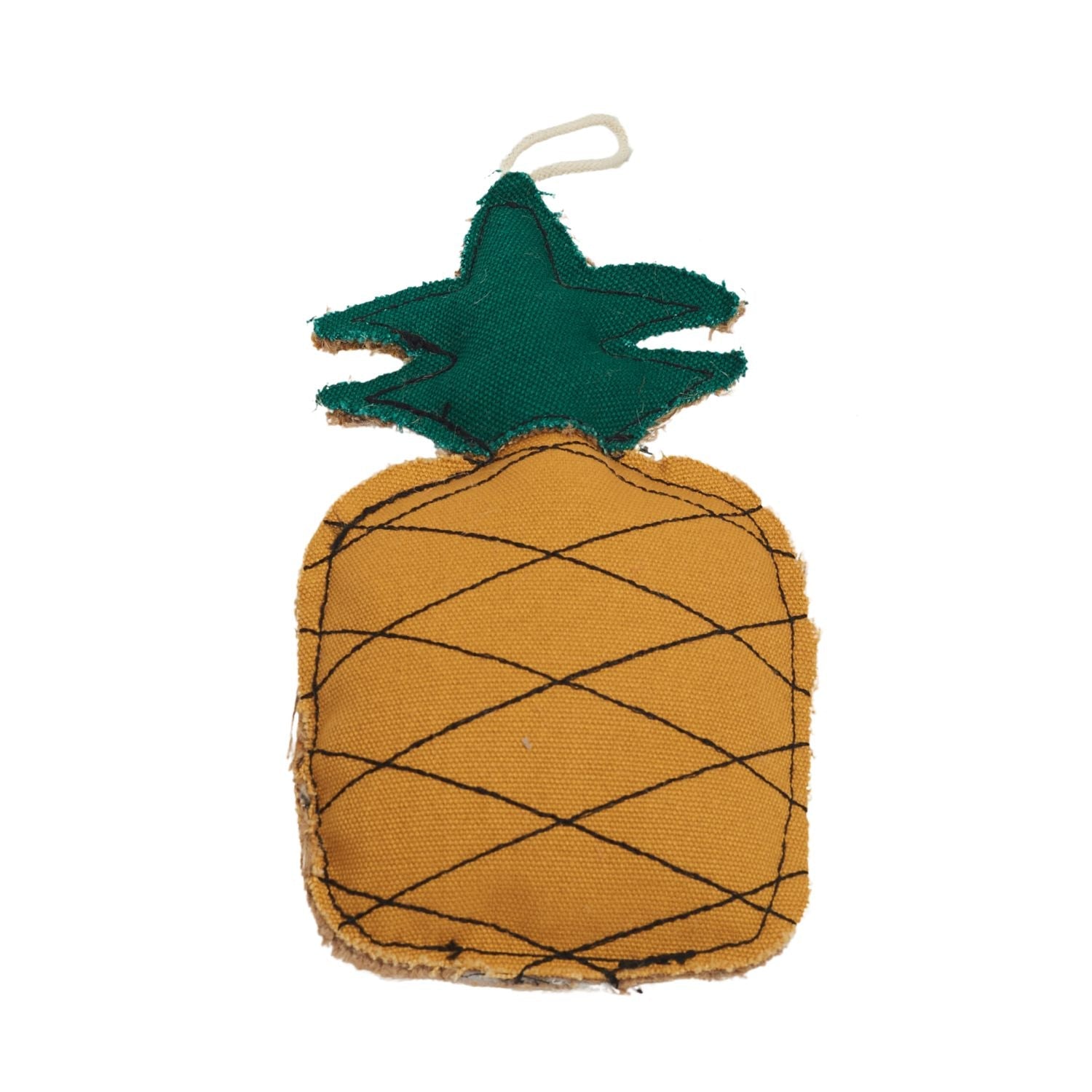 Country Living Canvas & Jute Pineapple-Shaped Dog Chew Toy – Durable, Safe and Non-Toxic by American Pet Supplies