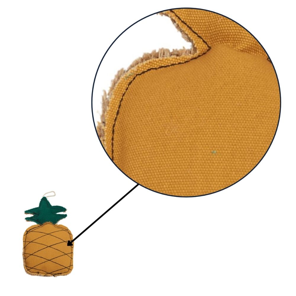 Country Living Canvas & Jute Pineapple-Shaped Dog Chew Toy – Durable, Safe and Non-Toxic by American Pet Supplies