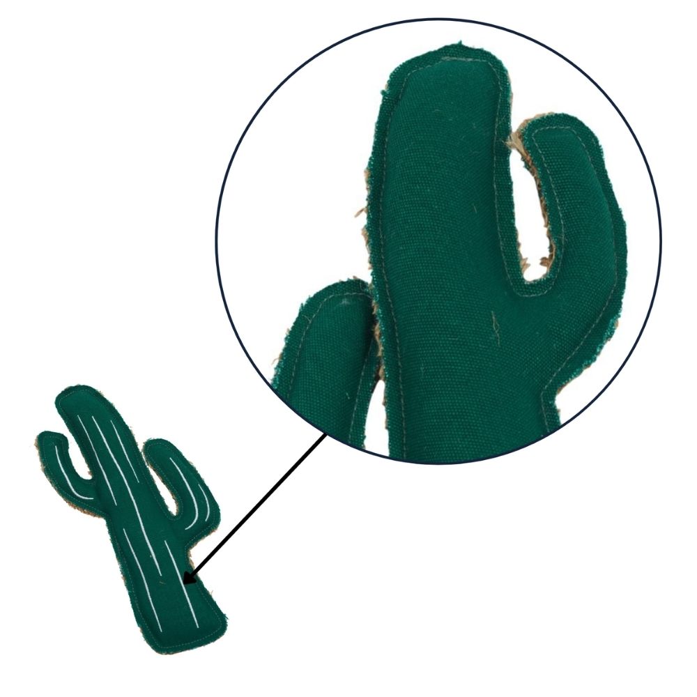 Country Living Canvas & Jute Cactus-Shaped Dog Chew Toy – Durable, Safe and Non-Toxic by American Pet Supplies