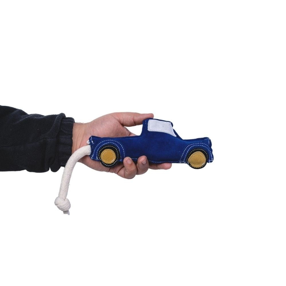 Country Living Faux Leather Blue Pickup Truck Dog Chew Toy, Durable, Safe and Non-Toxic by American Pet Supplies