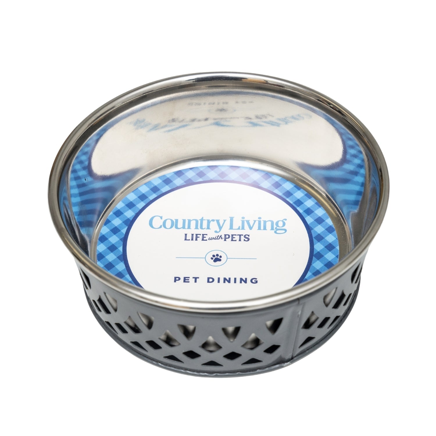 Country Living Set of 2 Stainless Steel Dog Bowls – Farmhouse Style, Ideal for Small to Medium Dogs by American Pet Supplies