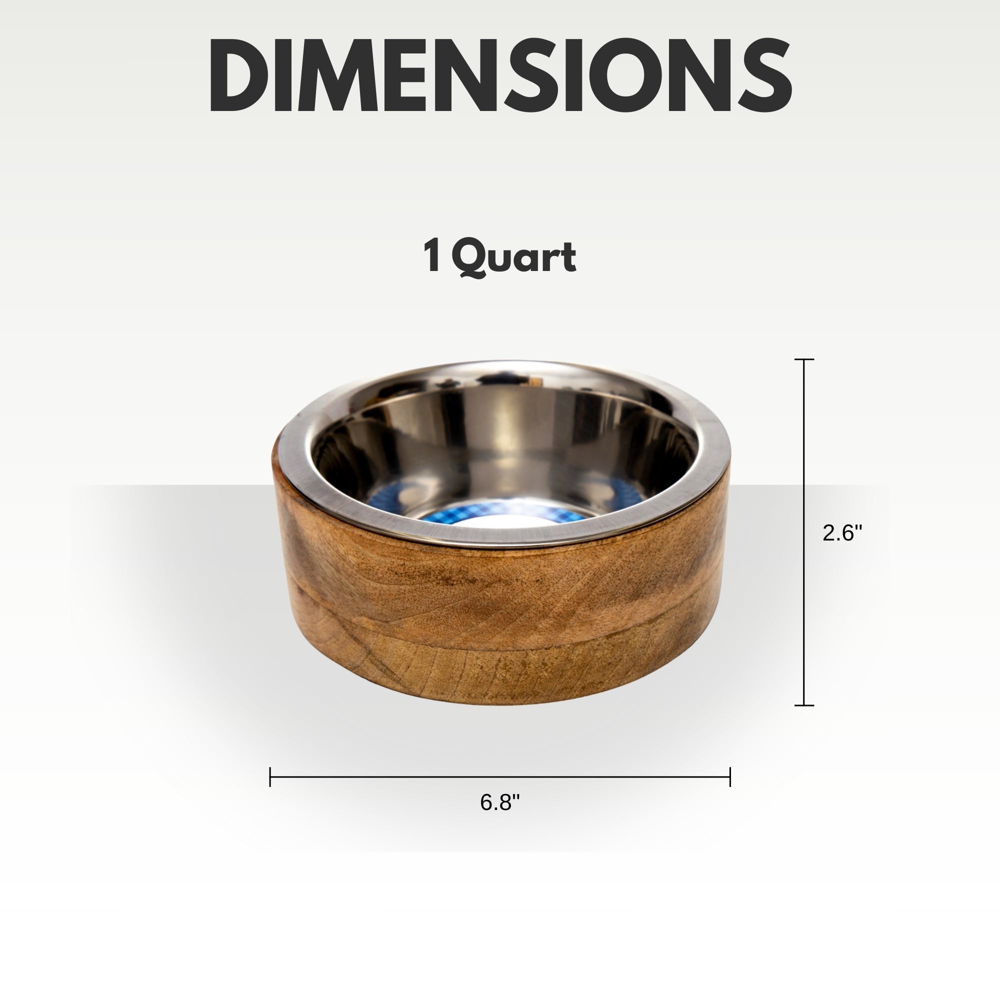 Country Living Stainless Steel Dog Bowl with Cylindrical Mango Wood Holder by American Pet Supplies