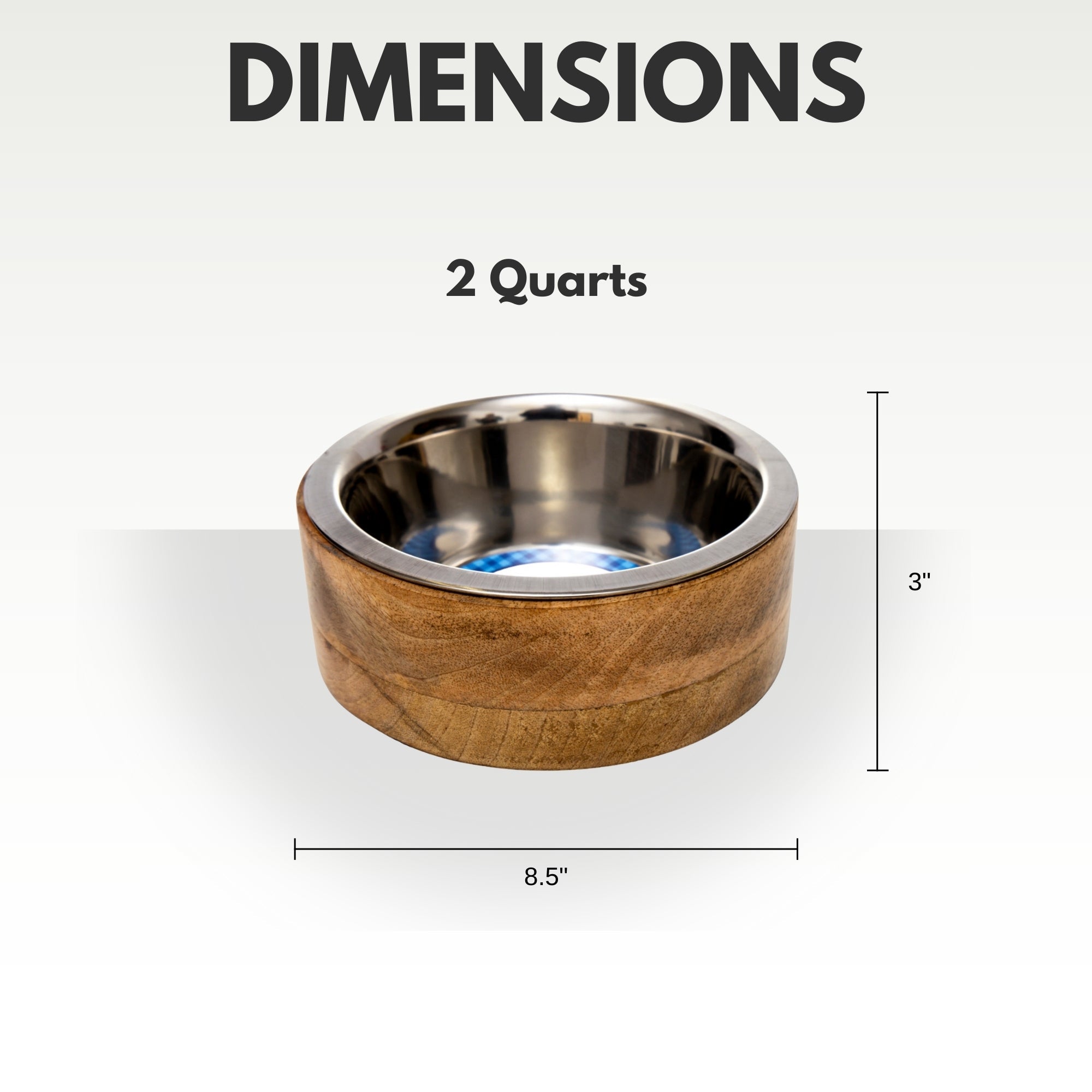 Country Living Stainless Steel Dog Bowl with Cylindrical Mango Wood Holder by American Pet Supplies
