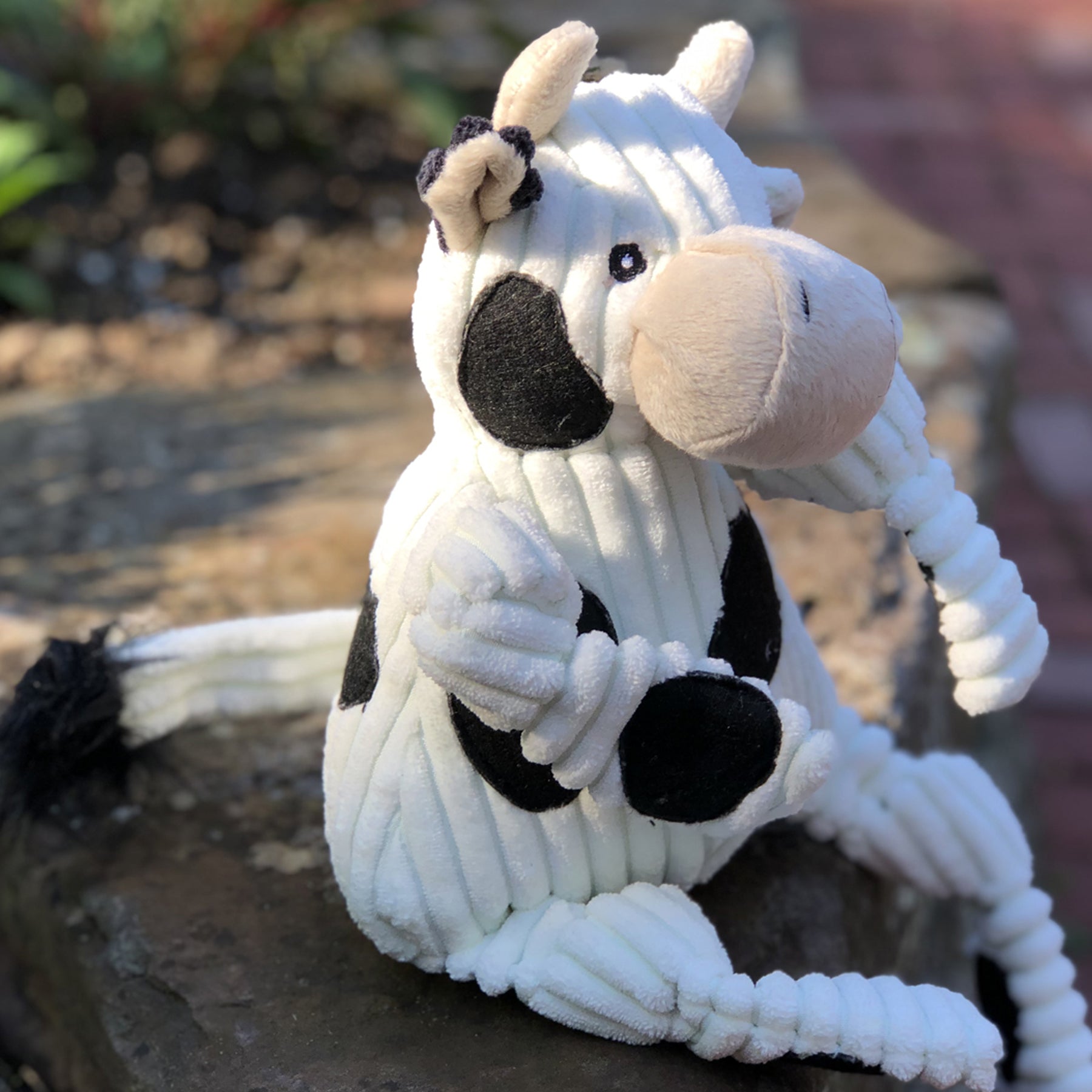 Dottie Cow Knottie® Plush Dog Toy by HuggleHounds