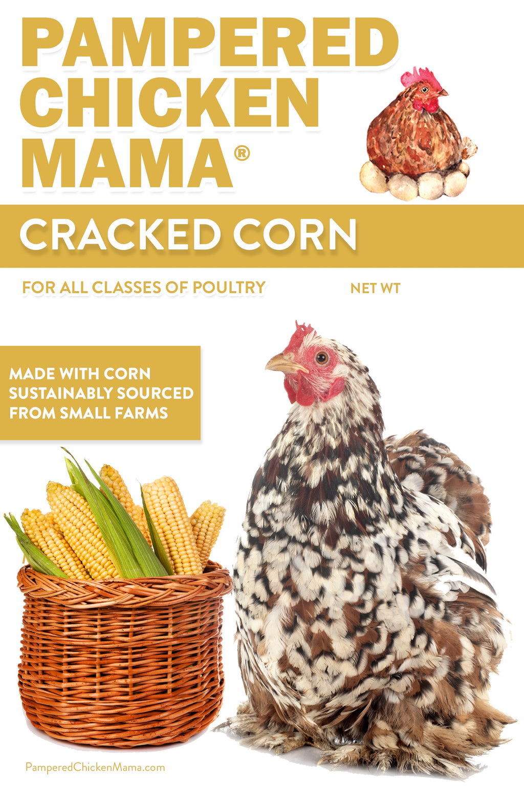 Premium Cracked Corn - Grown in Missouri for Pet Chickens by Dahlia Pets