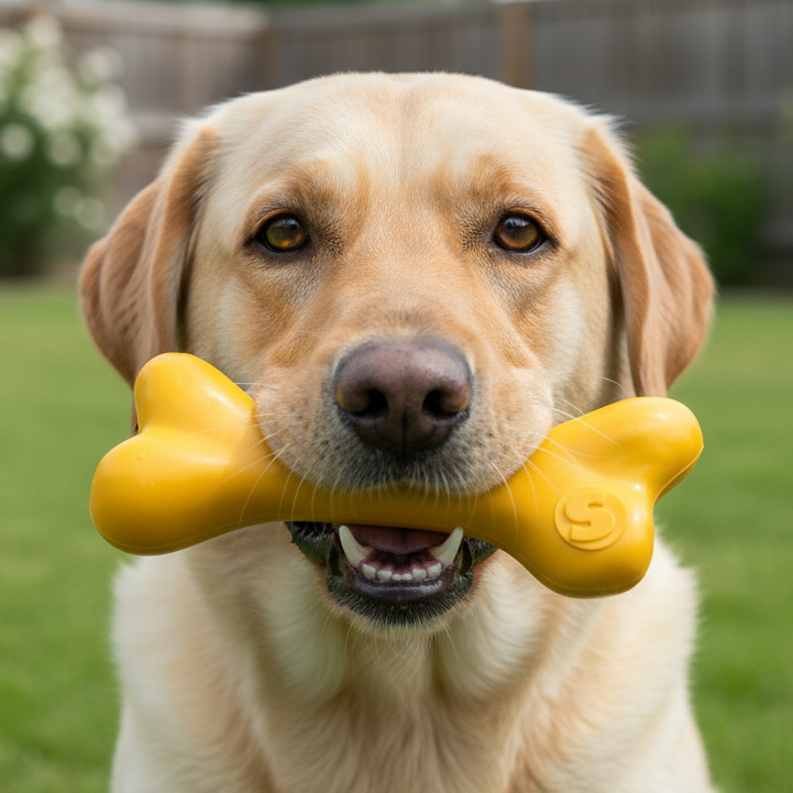 PUP-X Rubber Bone Dog Toy - Durable, Floats, Chew Toy for Large Dogs | USA by SodaPup/True Dogs, LLC