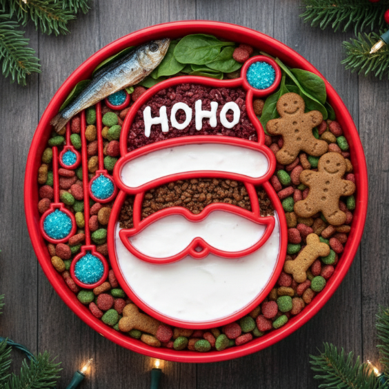 Santa Christmas eBowl Deep Slow Feeder Dog Bowl for Enrichment | USA Made by SodaPup/True Dogs, LLC