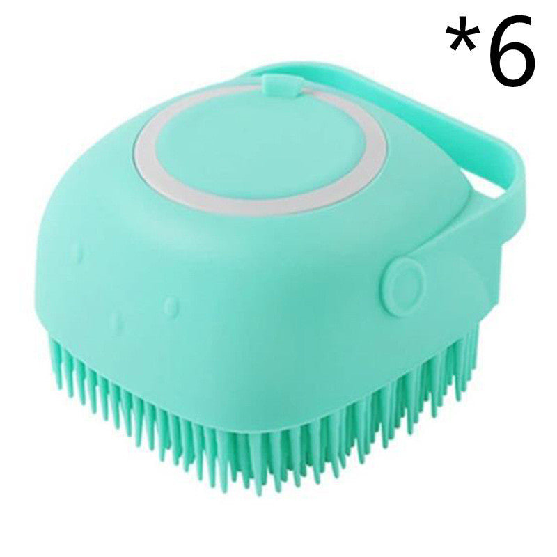 Silicone Dog Bath Massage Grooming Brush by Amazing Pet Bargains