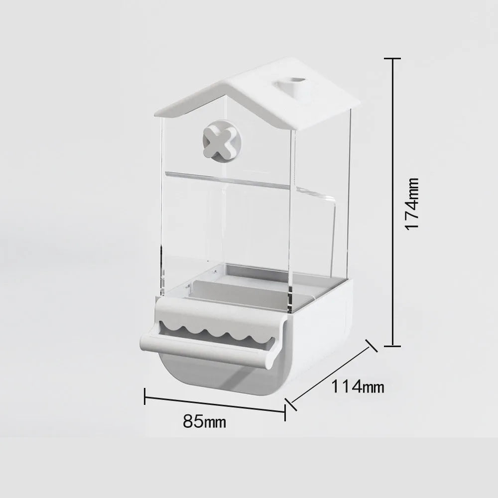Automatic Bird Feeder Anti Spill And Splash Hanging Feeder by Love My Pet