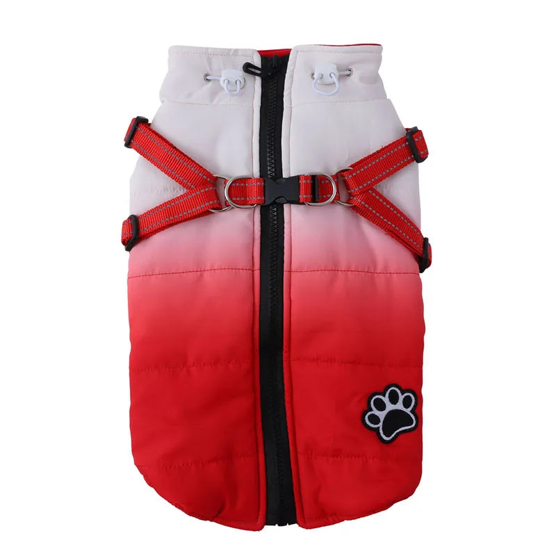 Waterproof Pet Winter Jacket With Harness and Reflective by Love My Pet