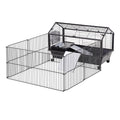 Small Animal Play Fence Cage With Rolling Casters, Water Bottle by Love My Pet