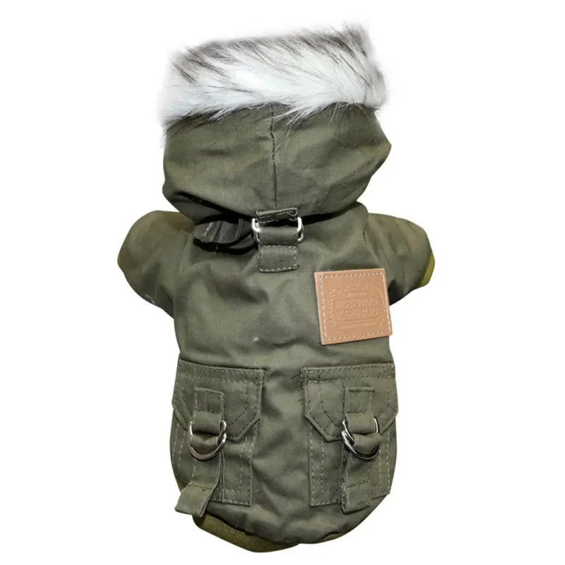 Winter Pet jacket and Faux Fur Collar by Love My Pet
