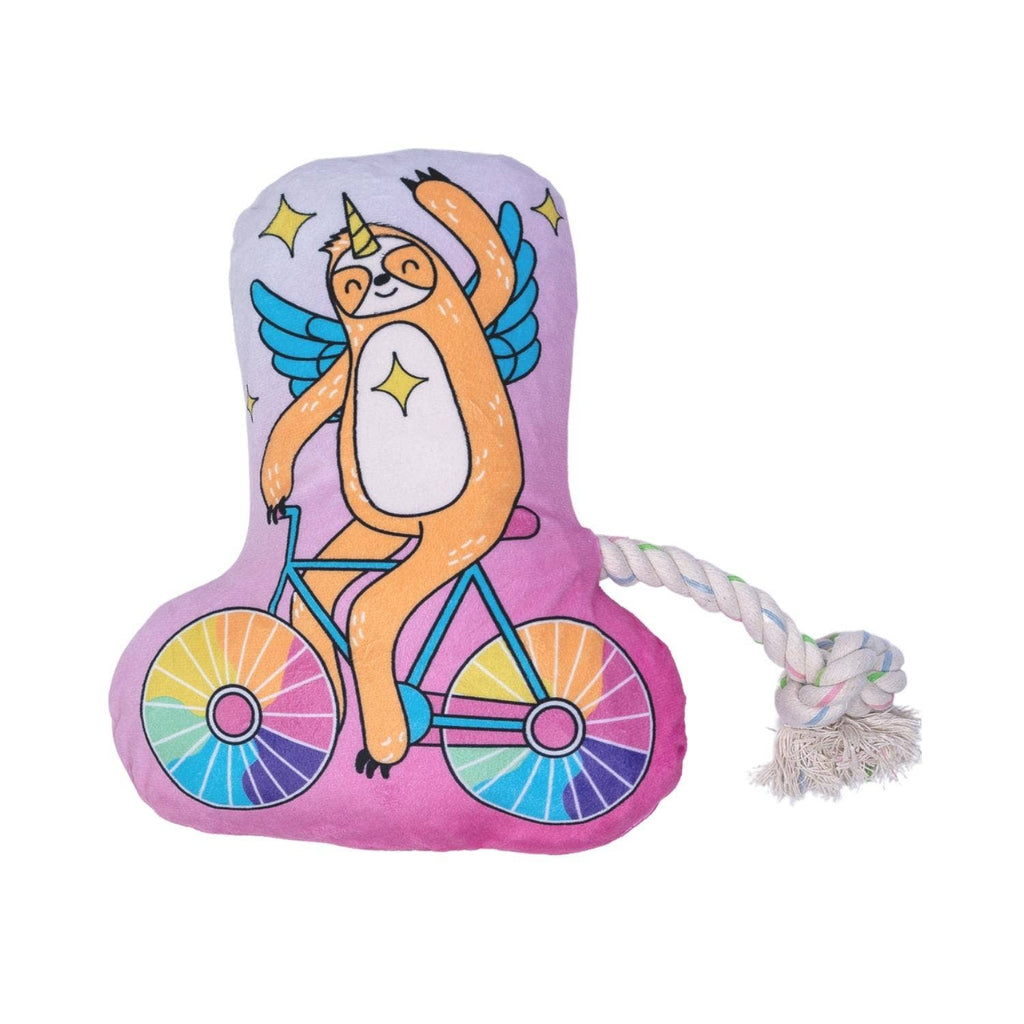 Slow Biker Plush Dog Toy – with Squeaker & Crinkle Paper for Fun Play by American Pet Supplies