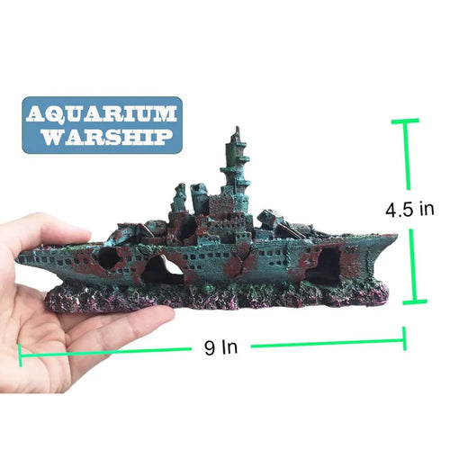 Aquarium Fish Tank Decorations Ship Wreck by Love My Pet