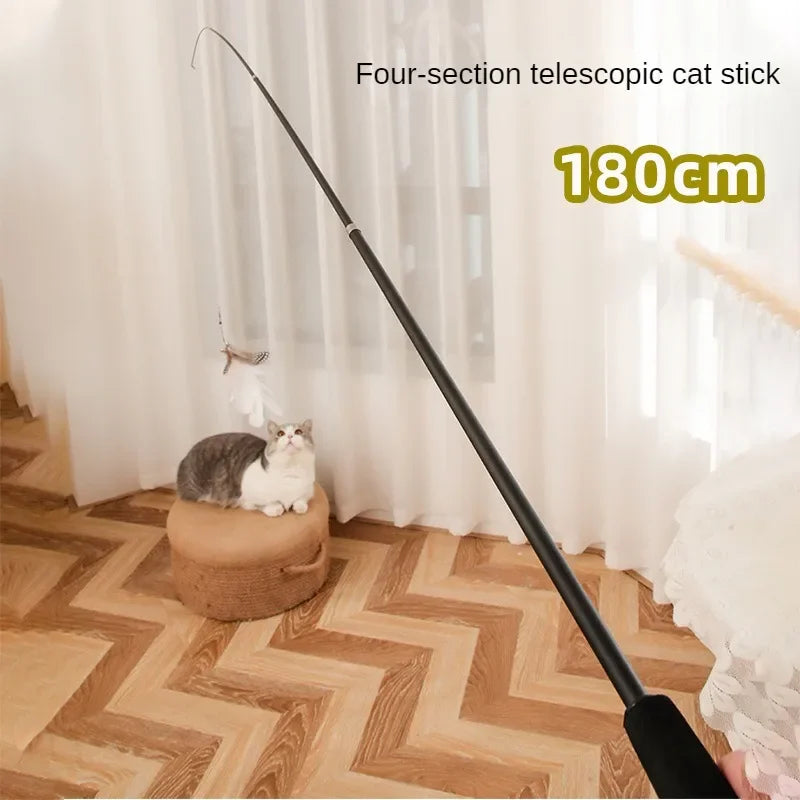 Telescopic Cat Stick Feather Cat Toy by Love My Pet