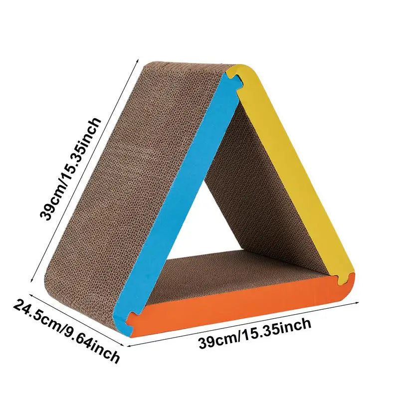 Cat Scratcher Foldable Triangle Cat Scratching Board 6 Usable Sides by Love My Pet