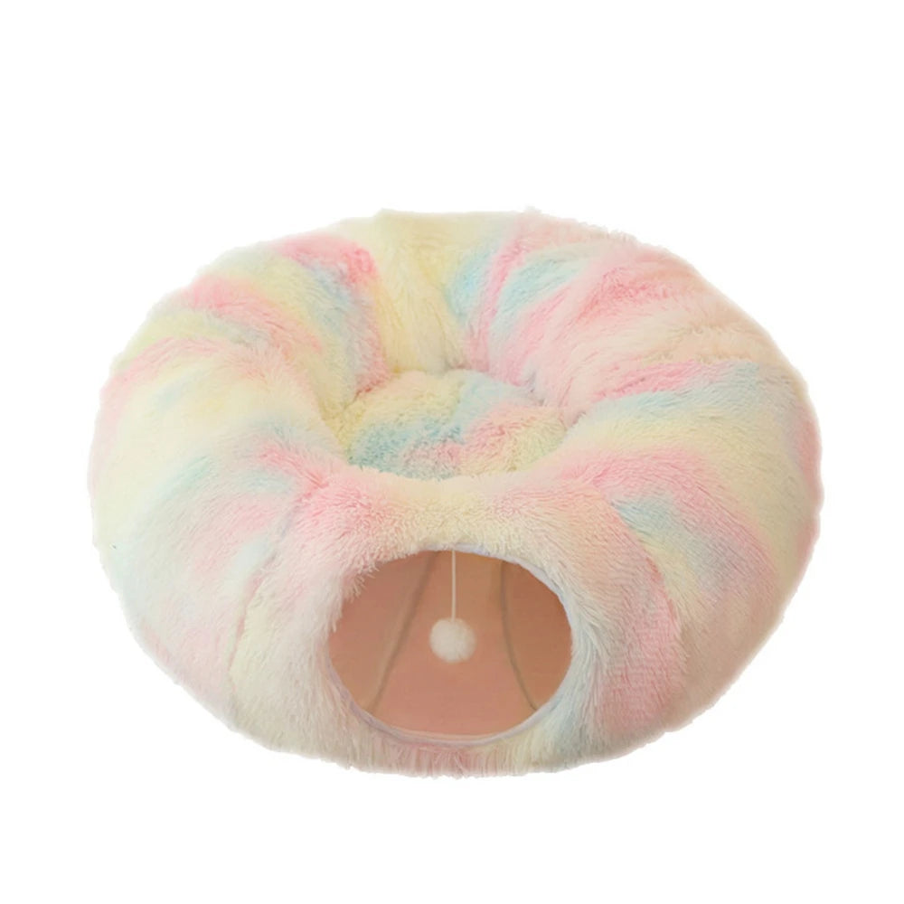 Round Plush Cat Bed by Love My Pet
