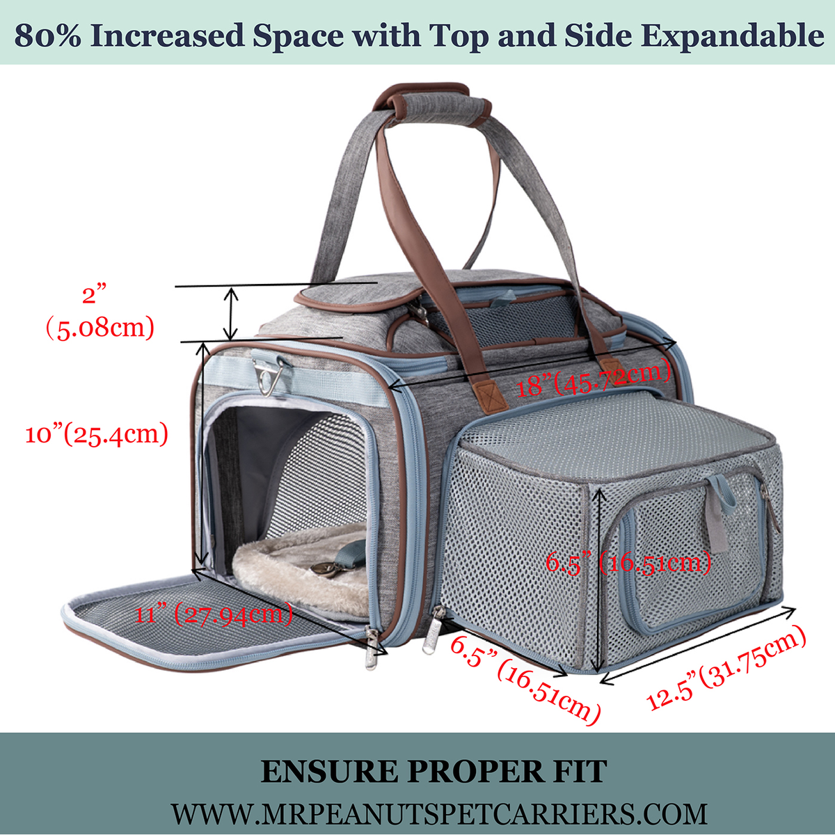 Mr. Peanut's Gold Series Expandable V3.0 Pet Carrier - Updated Model Landing 9/15 by Mr. Peanut's Pet Carriers