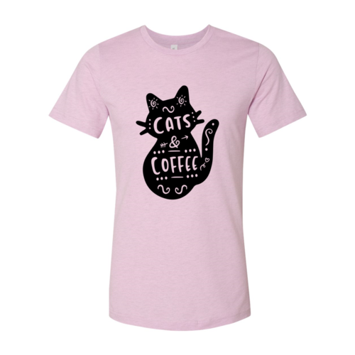 Cat And Coffee T-Shirt by Furr Baby Gifts