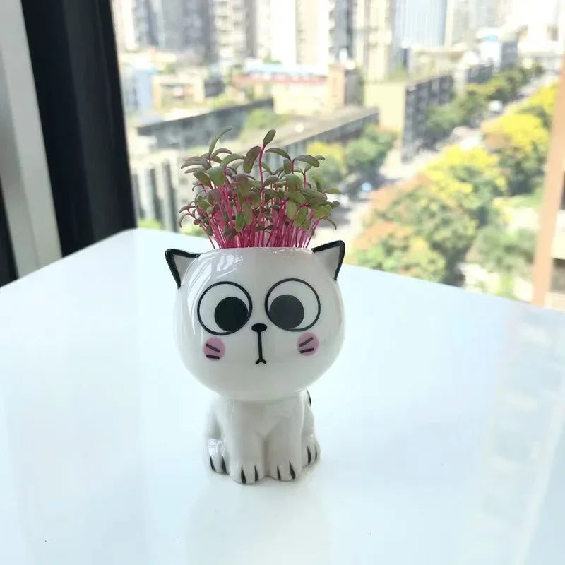 Mini Cat Ceramic Flowerpot by Love My Pet