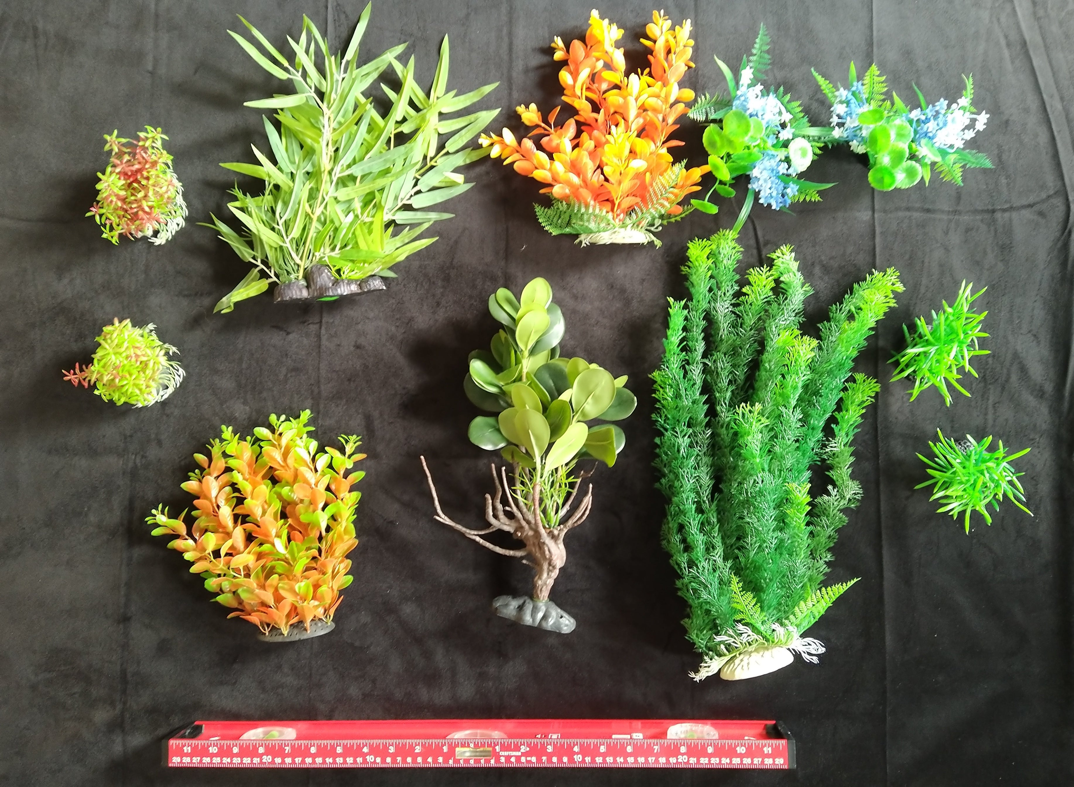 Premium Artificial Aquarium Plant Package for Fish Tank, Small Garden by Northeast Aquariums LLC