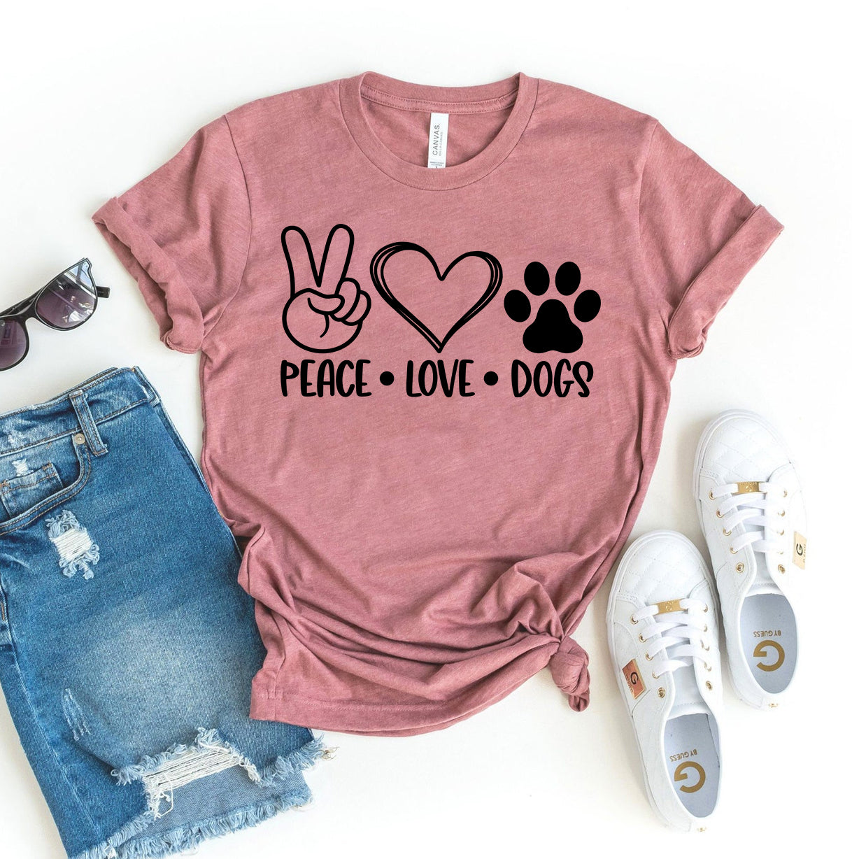 Peace Love Dogs T-Shirt by Furr Baby Gifts