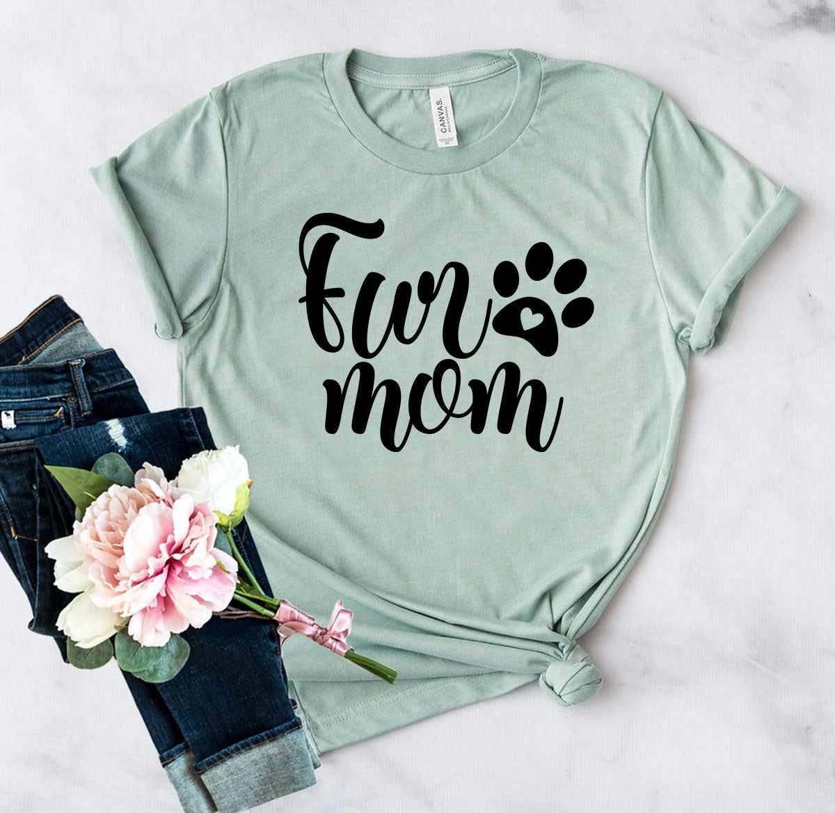 Fur Mom T-Shirt by Furr Baby Gifts