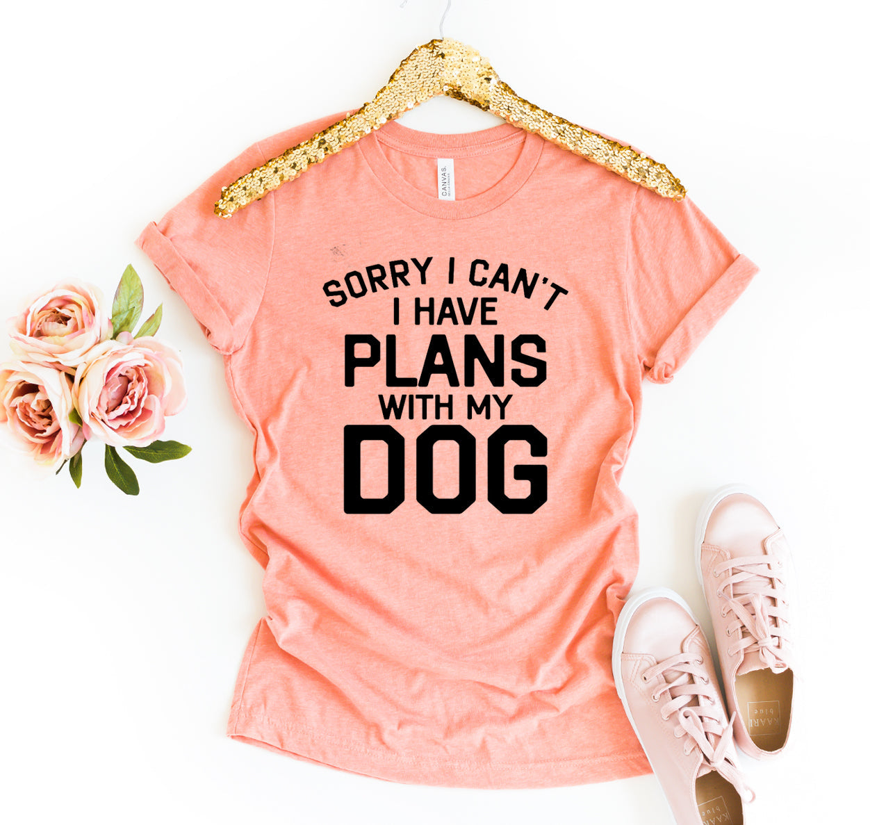 Sorry I Can't I Have Plans With My Dog T-Shirt by Furr Baby Gifts