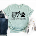 Peace Love Pitbulls T-shirt by Furr Baby Gifts