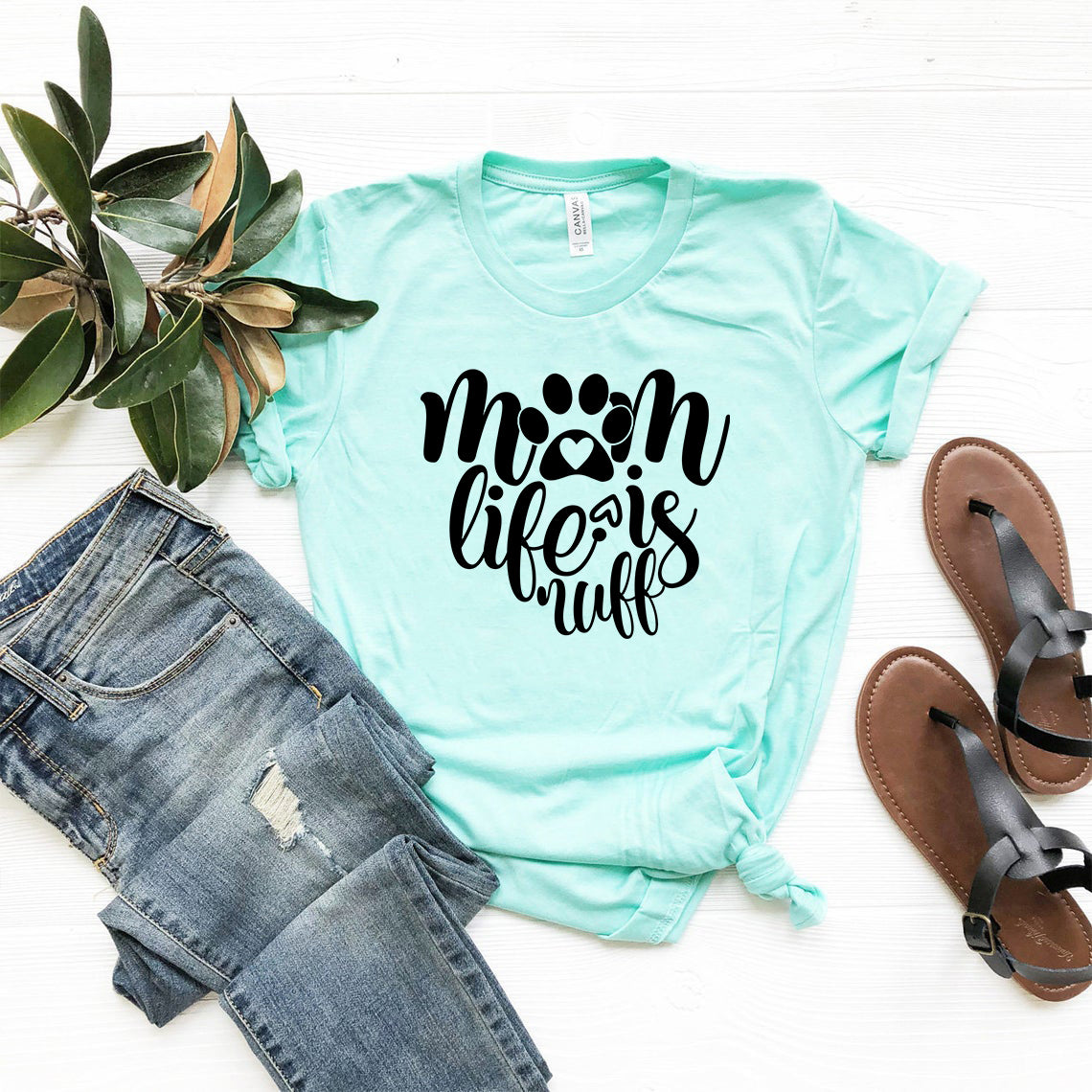 Mom Life Is Ruff T-Shirt by Furr Baby Gifts