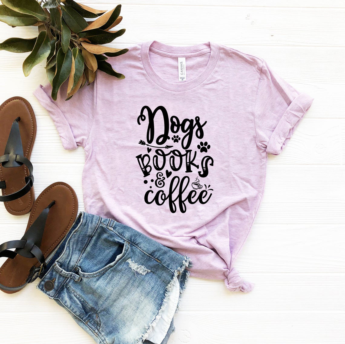 Dogs Books Coffee T-Shirt by Furr Baby Gifts