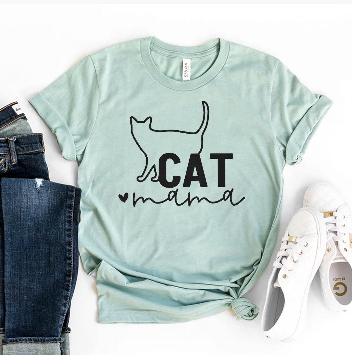 Cat Mama T-shirt by Furr Baby Gifts