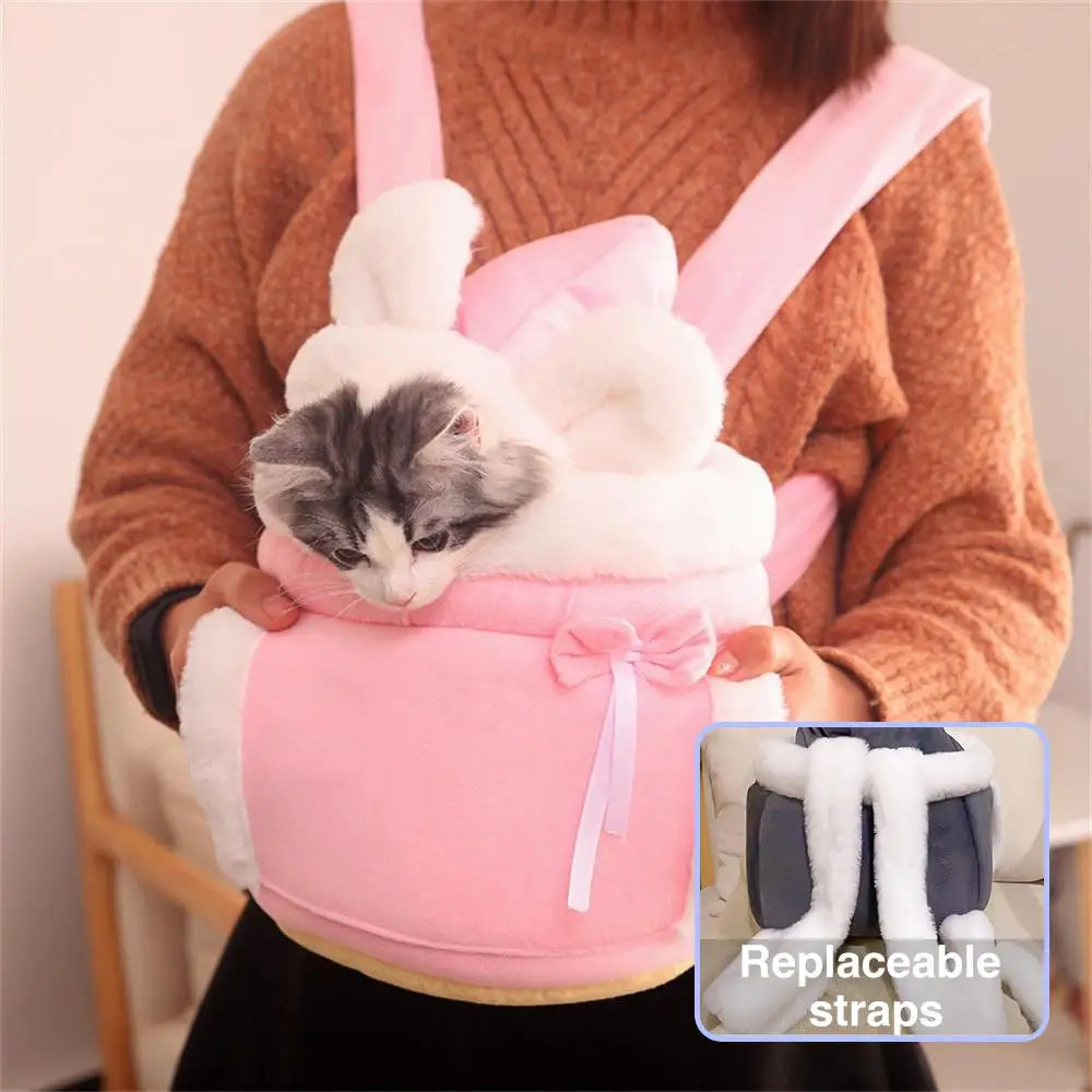 Pet Carrier Bag Plush Backpack by Love My Pet