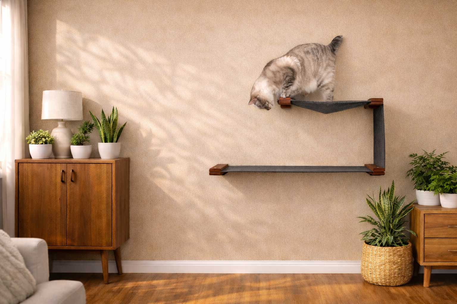 The Double Decker - Cat Hanging Bed Set