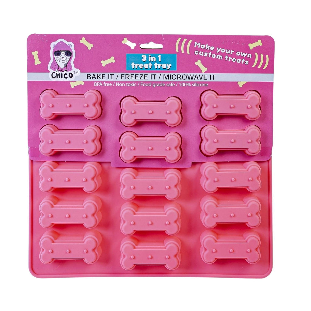 3-in-1 Dog Bone Silicone Treat Baking Tray for Healthy, Homemade Dog Treats and More by American Pet Supplies