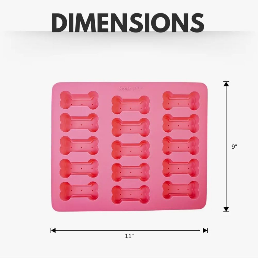 3-in-1 Dog Bone Silicone Treat Baking Tray for Healthy, Homemade Dog Treats and More by American Pet Supplies
