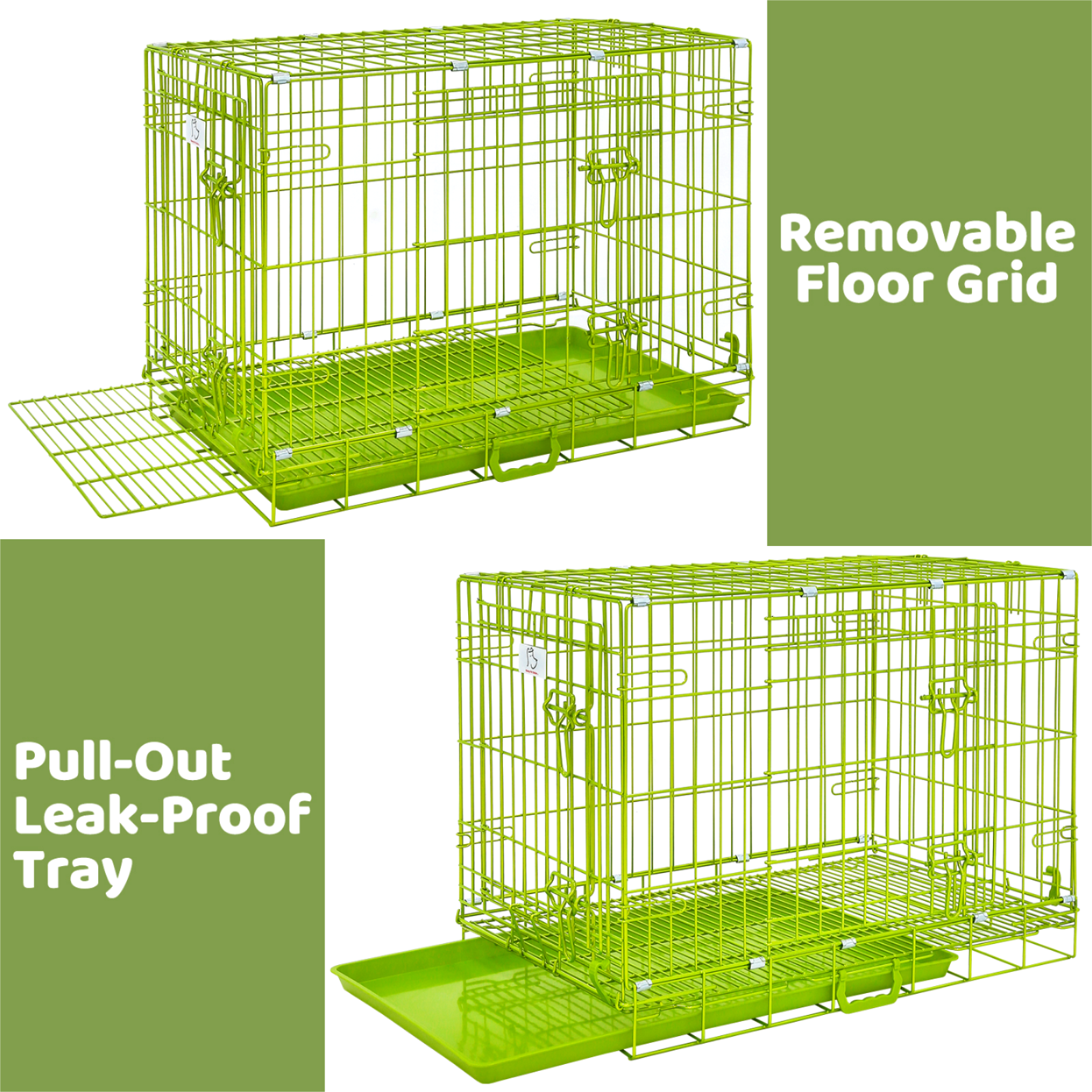 30" Collapsible Green Dog Crate GRN30