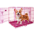 24-42" Collapsible Pink Dog Crate RED24-42 by Homey Pet Official
