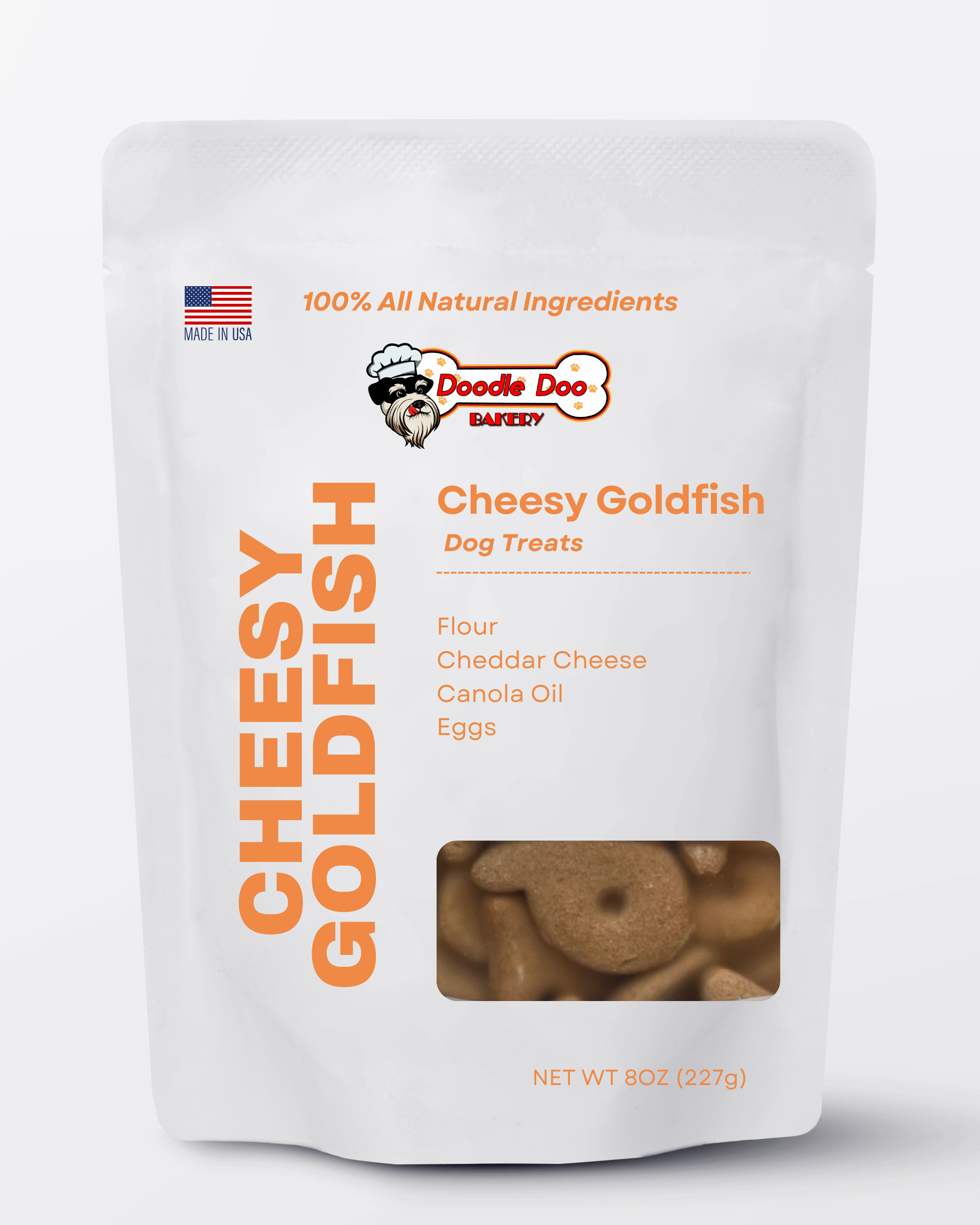 Homemade Dog Treats - Cheesy Goldfish 1/2lb 🐶 by Doodle Doo Bakery