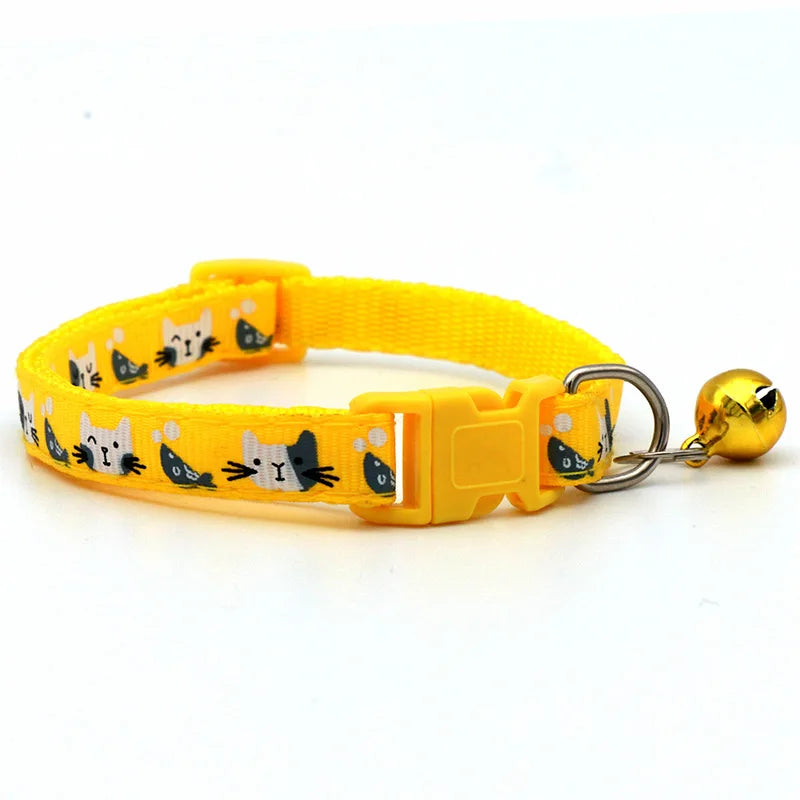 Colorful Cats Pattern Adjustable Collars by Love My Pet