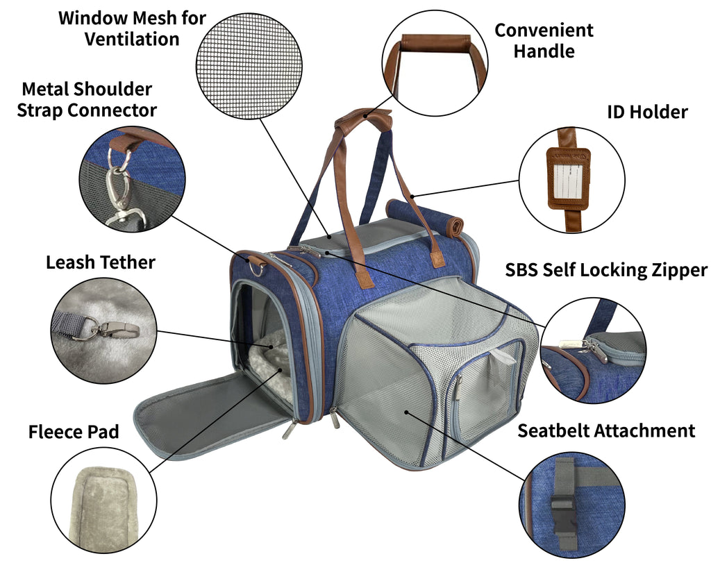 Mr. Peanut's Gold Series Mini Size Airline Compliant Expandable Pet Carrier by Mr. Peanut's Pet Carriers