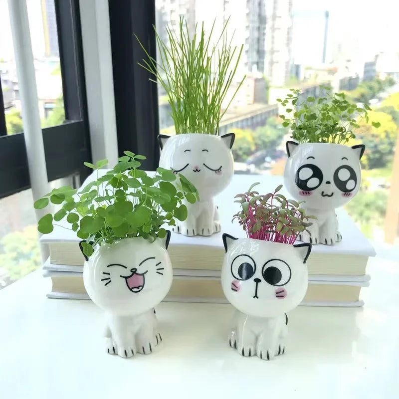 Mini Cat Ceramic Flowerpot by Love My Pet