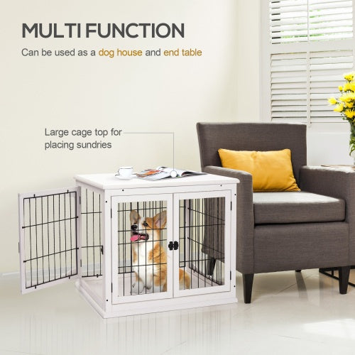 Small Kennel End Table With Two Open Sides And Lockable Door by Love My Pet