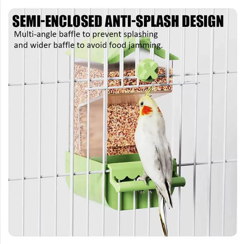 Automatic Bird Feeder Anti Spill And Splash Hanging Feeder by Love My Pet